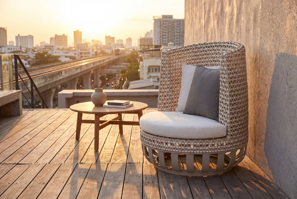 Mallorca High Back Lounge Armchair setting