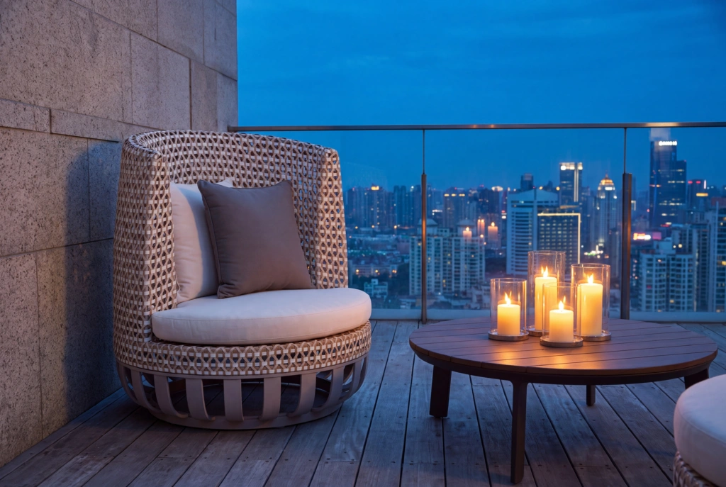 Mallorca High Back Lounge Armchair setting