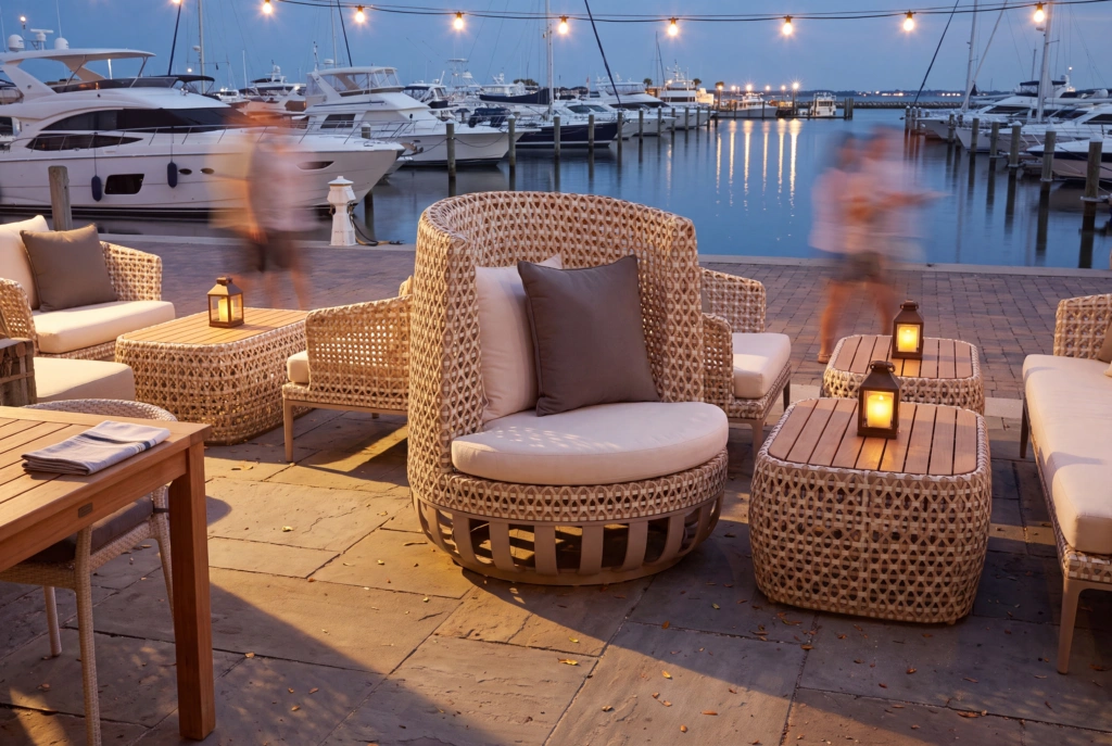 Mallorca High Back Lounge Armchair setting