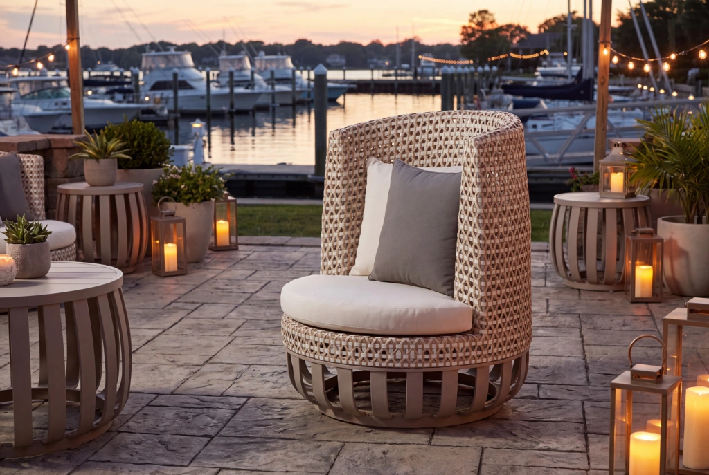 Mallorca High Back Lounge Armchair setting