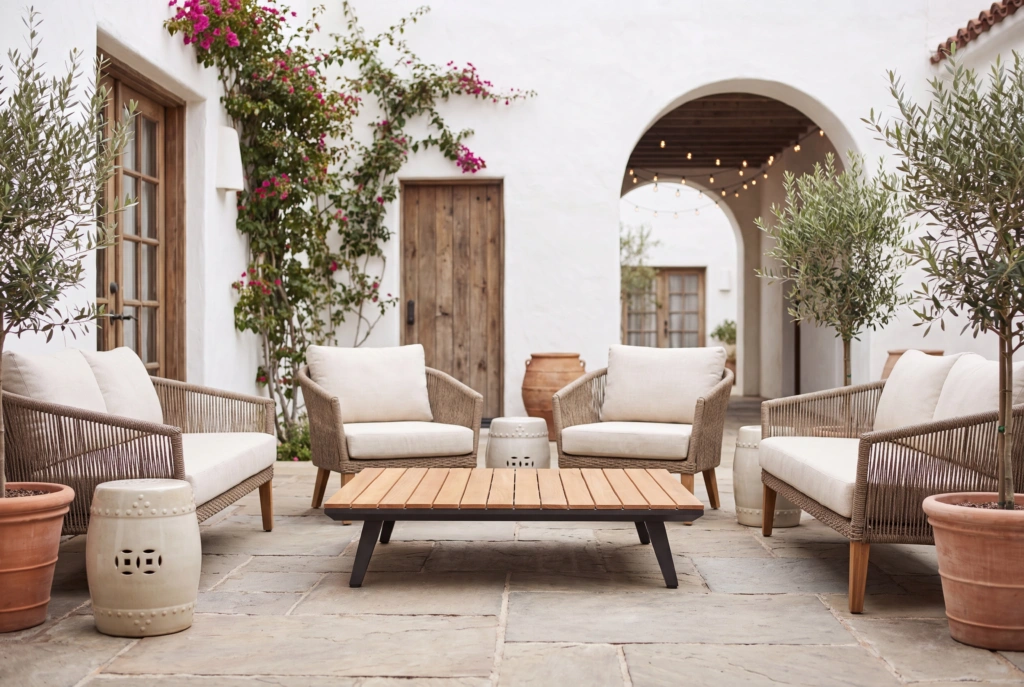 Mediterranean Coffee Table setting