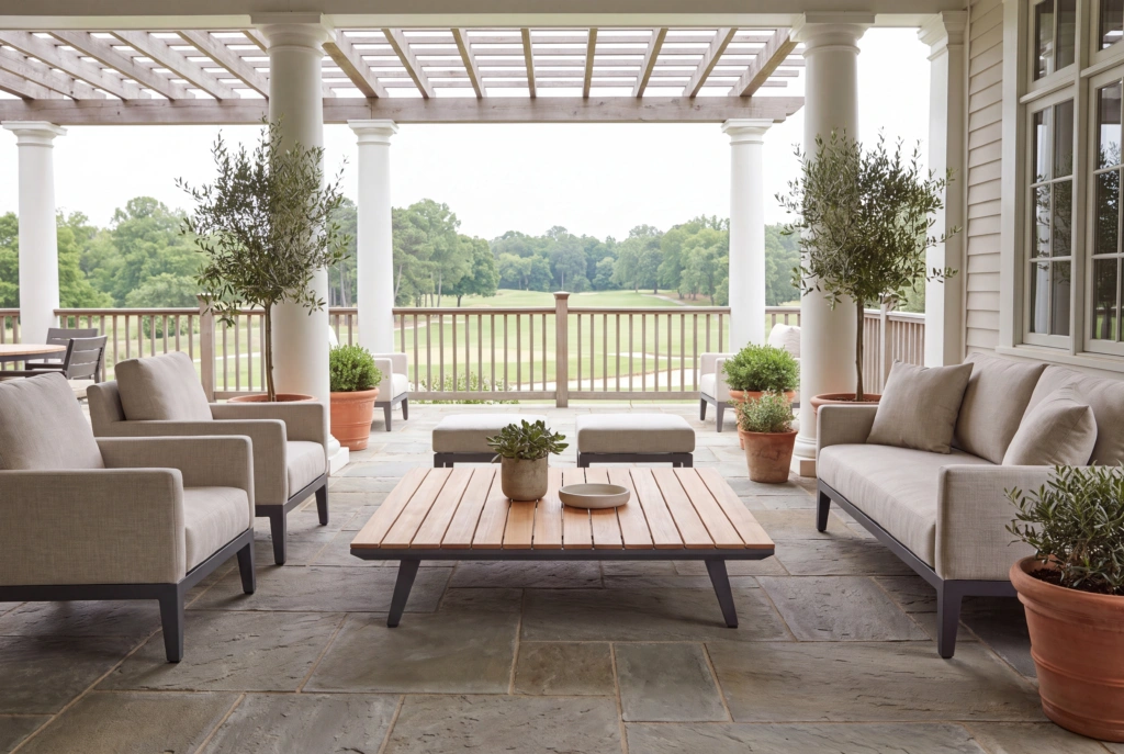 Mediterranean Coffee Table setting