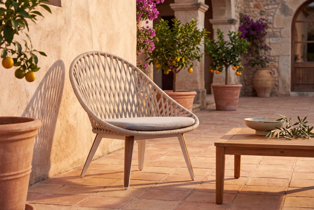 Monaco Lounge Armchair Strap Diamond setting