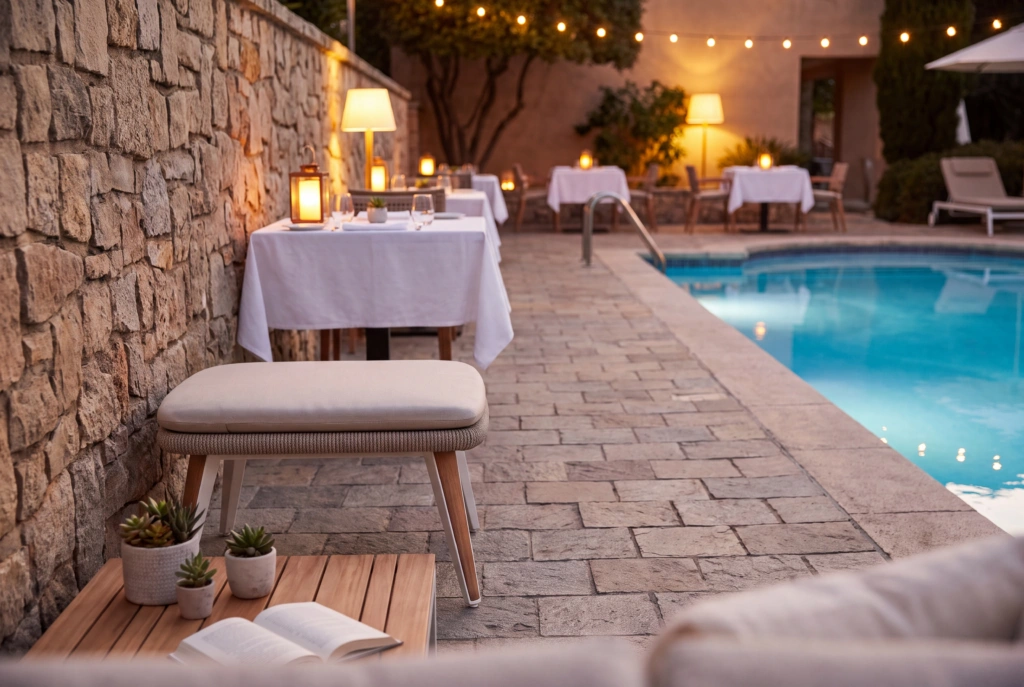 Monaco Lounge Footrest Rope setting