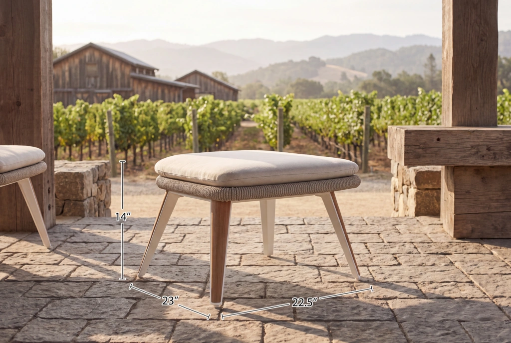 Monaco Lounge Footrest Rope setting