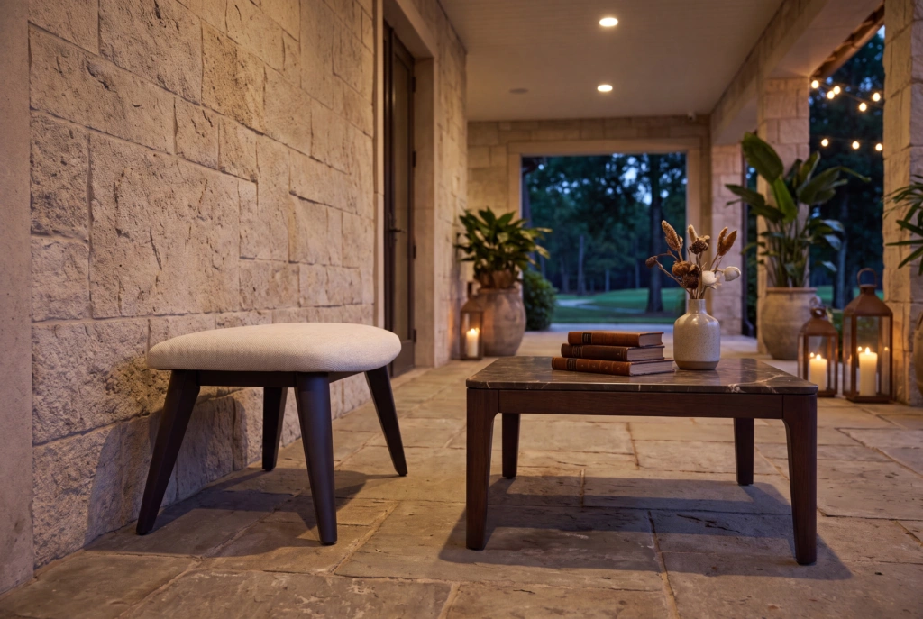 Monaco Ottoman Tex setting