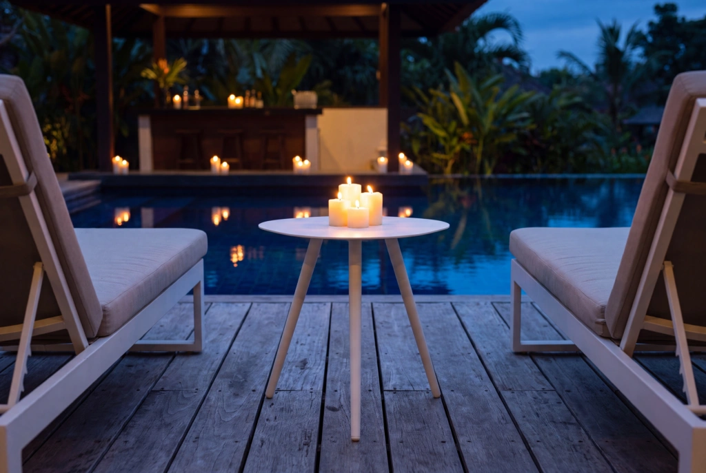 Monaco Side Table setting