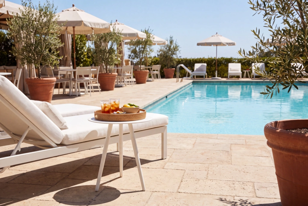 Monaco Side Table setting