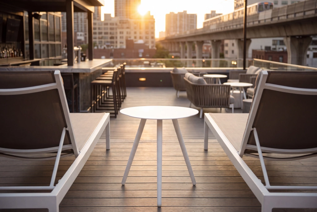 Monaco Side Table setting