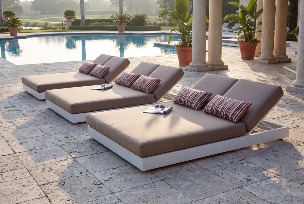 Palm Beach Sunlounger Double with Platform setting