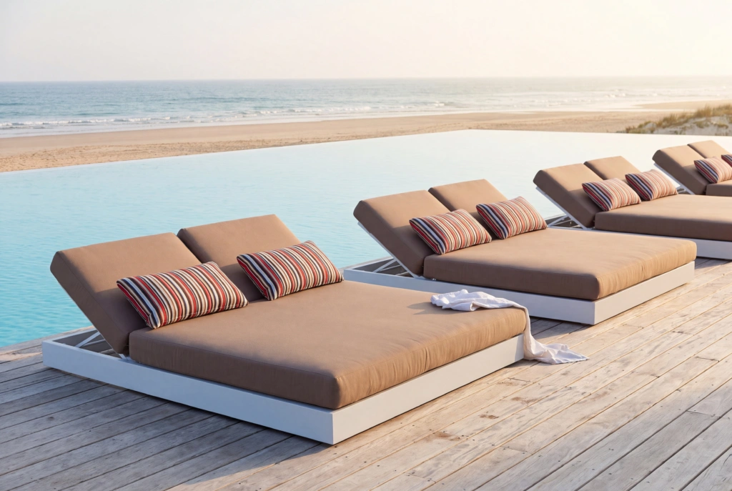 Palm Beach Sunlounger Double with Platform setting