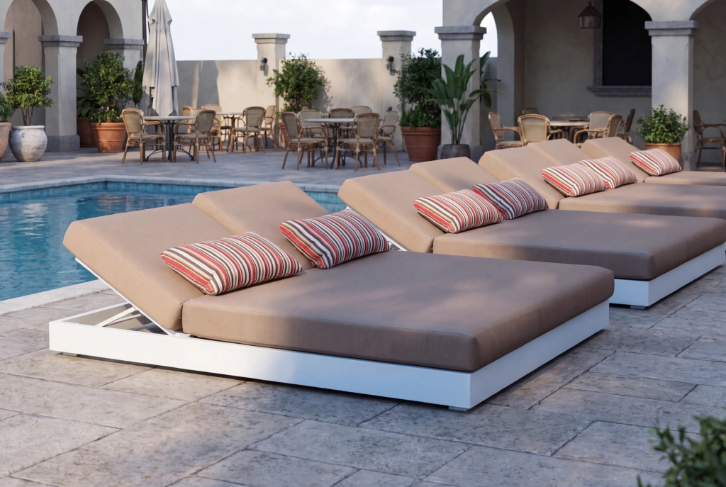 Palm Beach Sunlounger Double with Platform setting