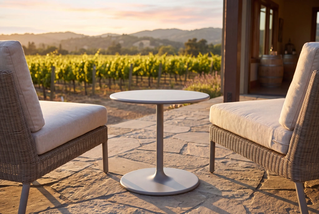 Vienna Side Table Trumpet Base setting