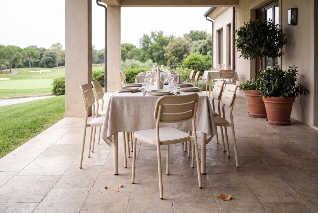Oval Dining Chair – Sling setting