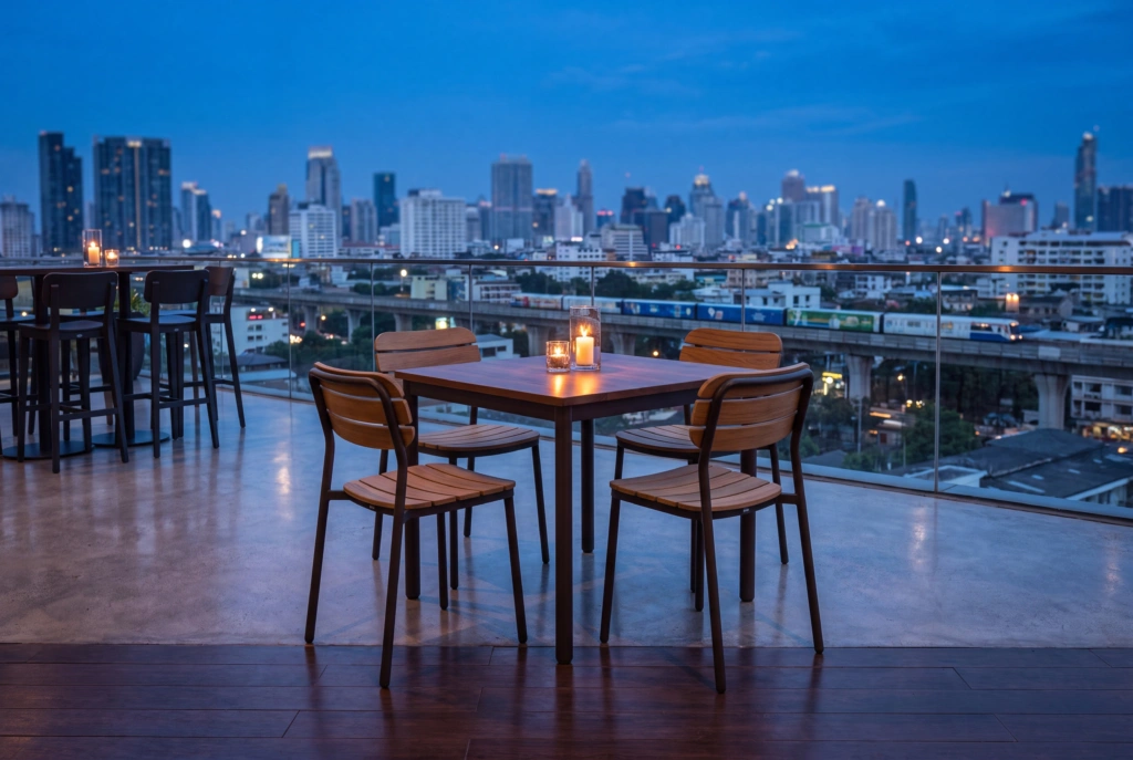Oval Dining Chair – Teak setting