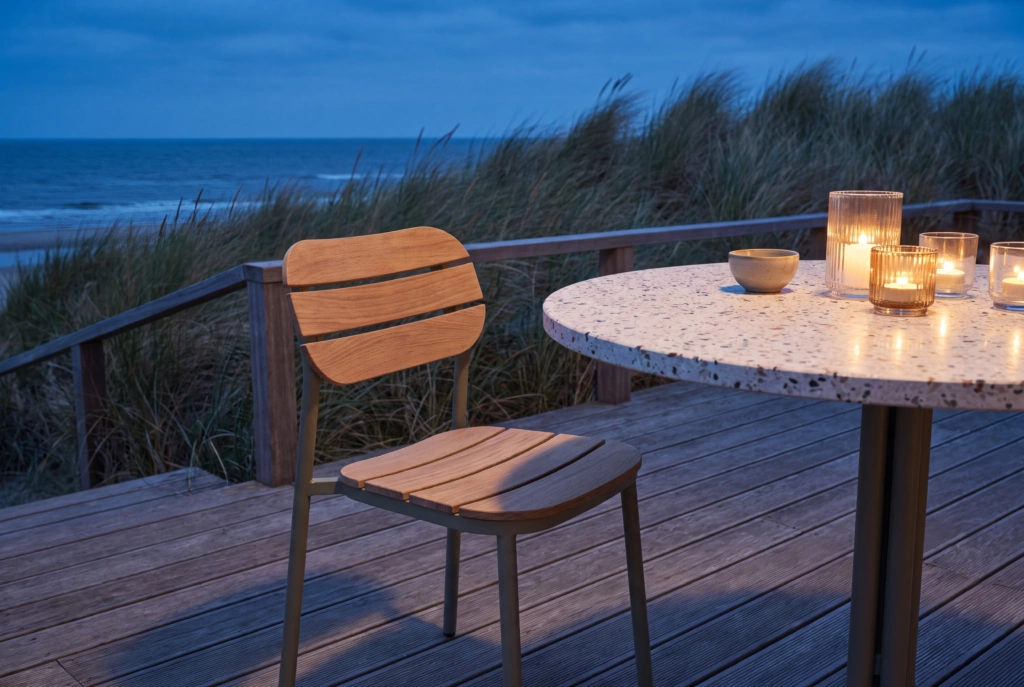 Oval Dining Chair – Teak setting