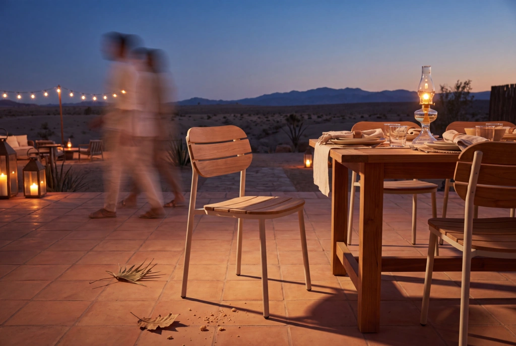 Oval Dining Chair – Teak setting