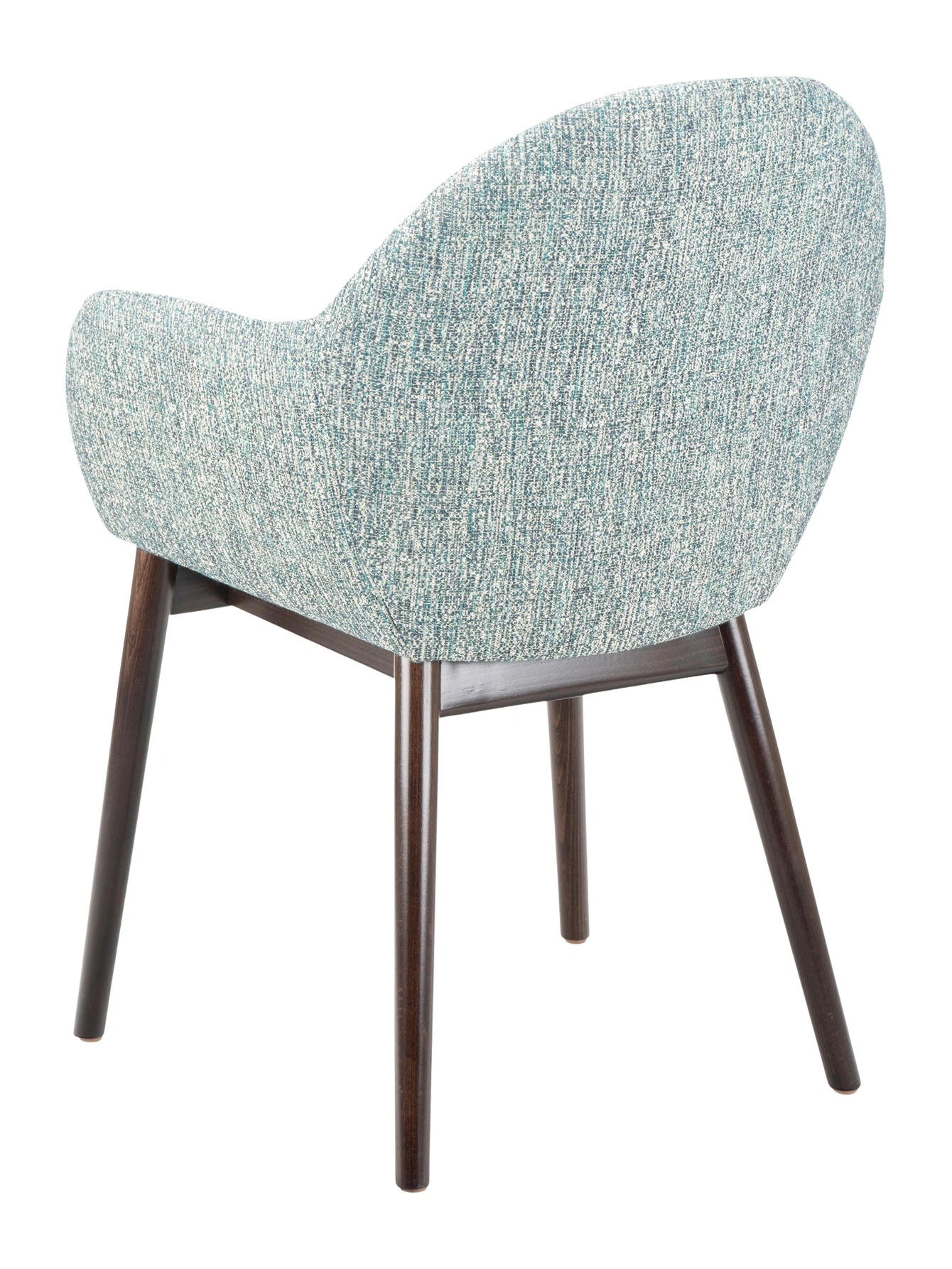 Mida A | Walnut, C.O.M., Fabric, Vinyl Mida A chair in Walnut finish, back view