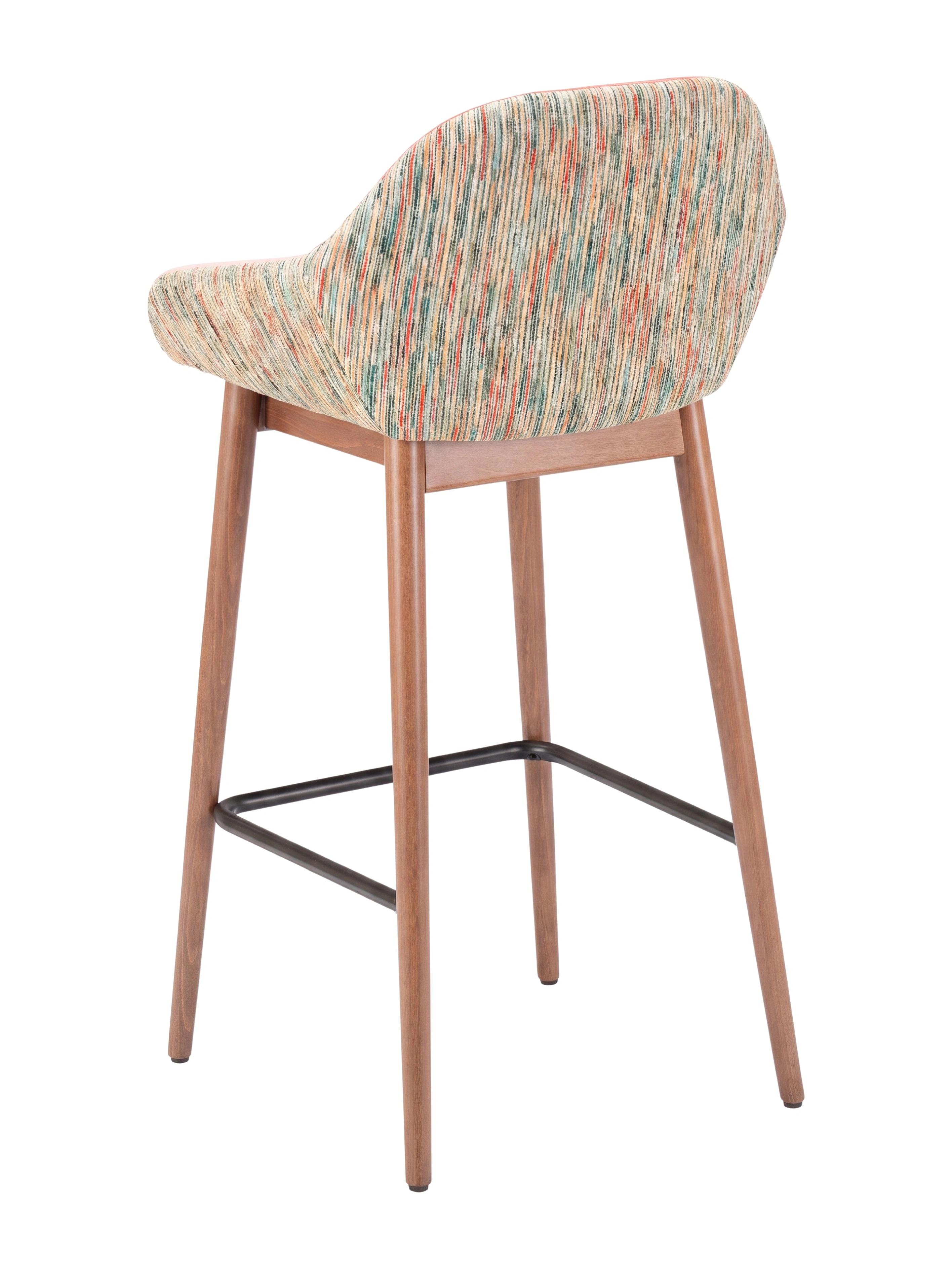 Mida B | Maple Ash, C.O.M., Fabric, Vinyl Mida B barstool in Maple Ash finish, back view