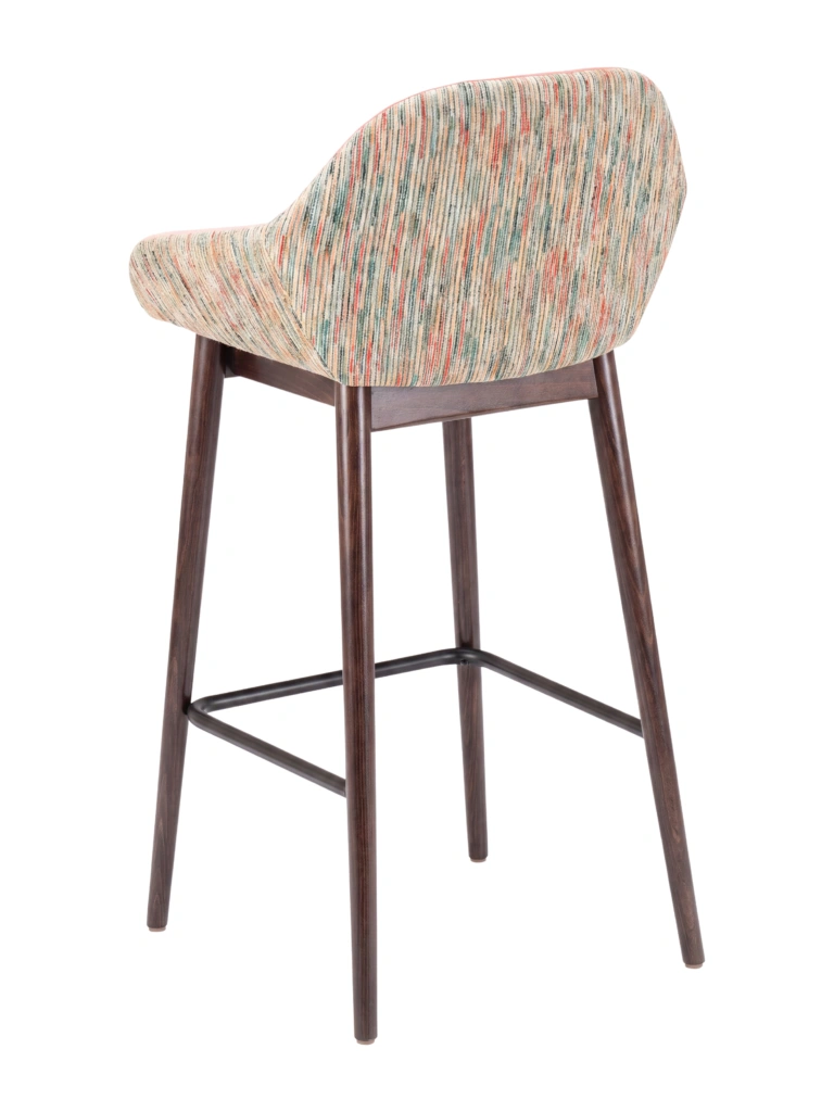 Mida B barstool in Walnut finish, back view