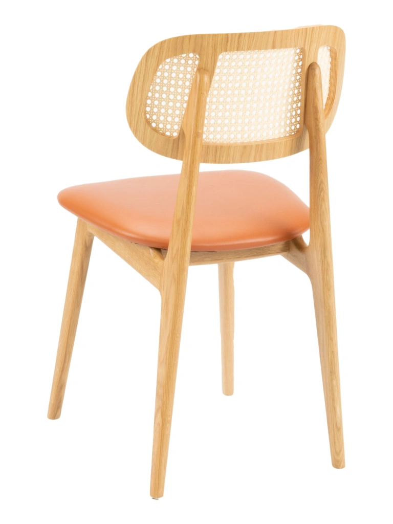 FLS-22S Rattan UPH – Natural, Black, back view