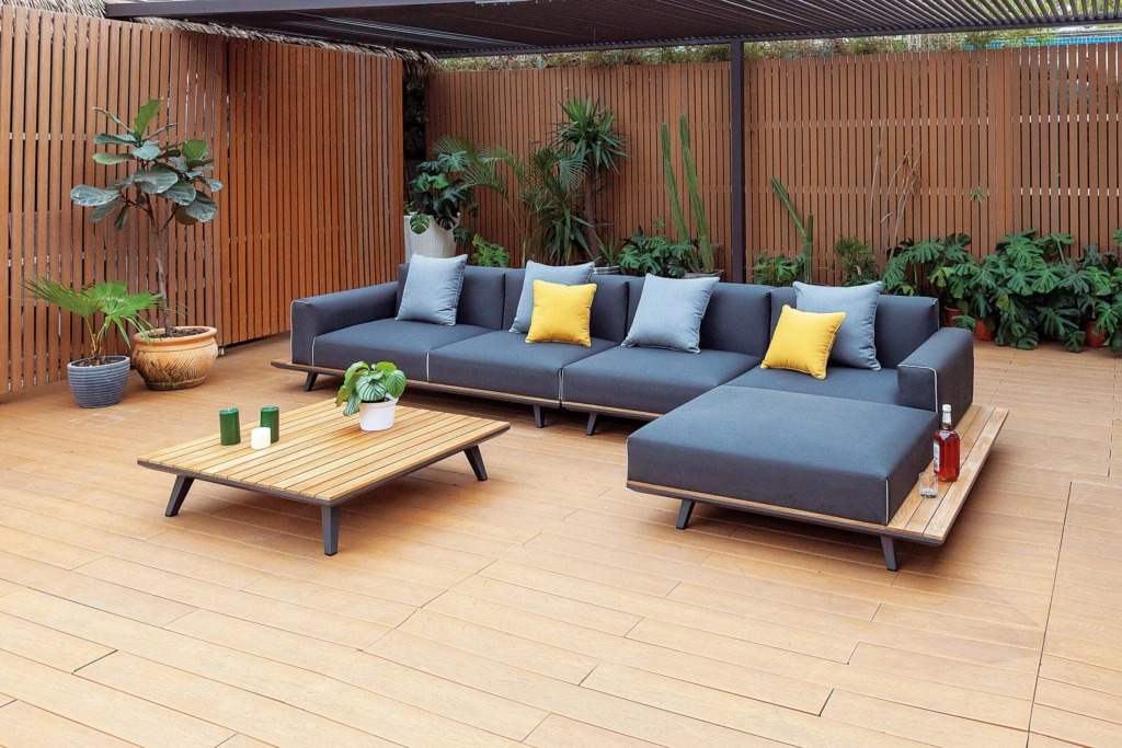 Mediterranean Modular Set With Cayman Coffee Table Rectangular