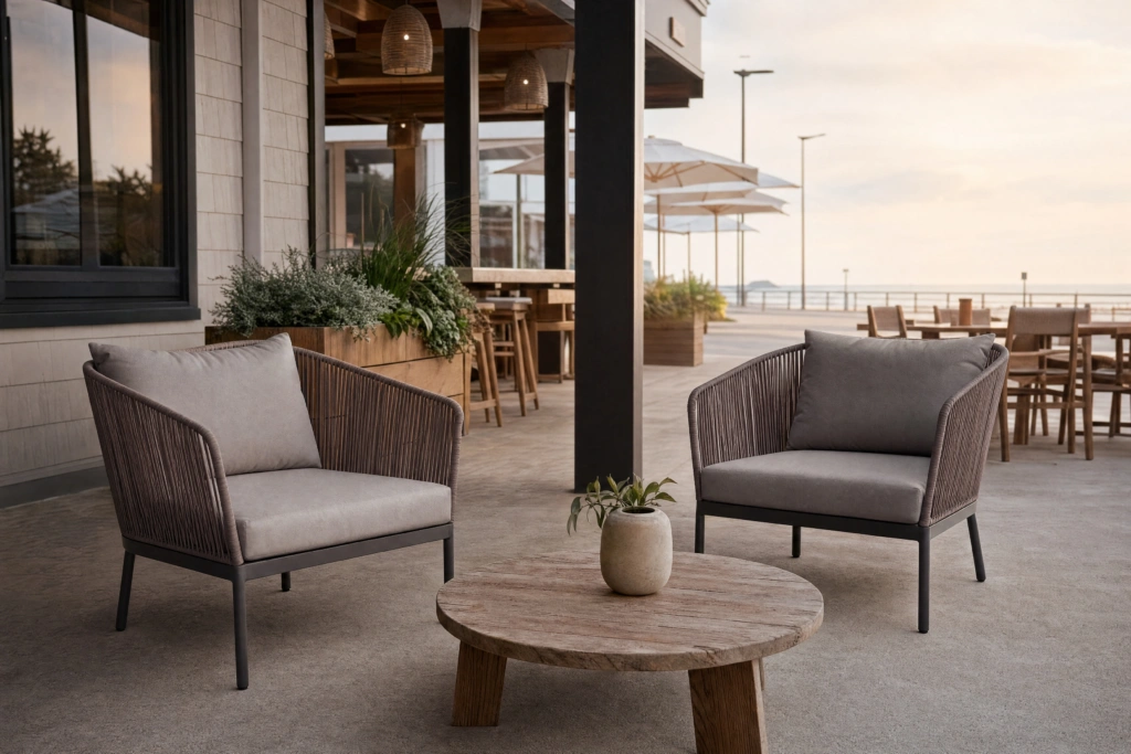 Captiva Lounge Armchair With Strap setting