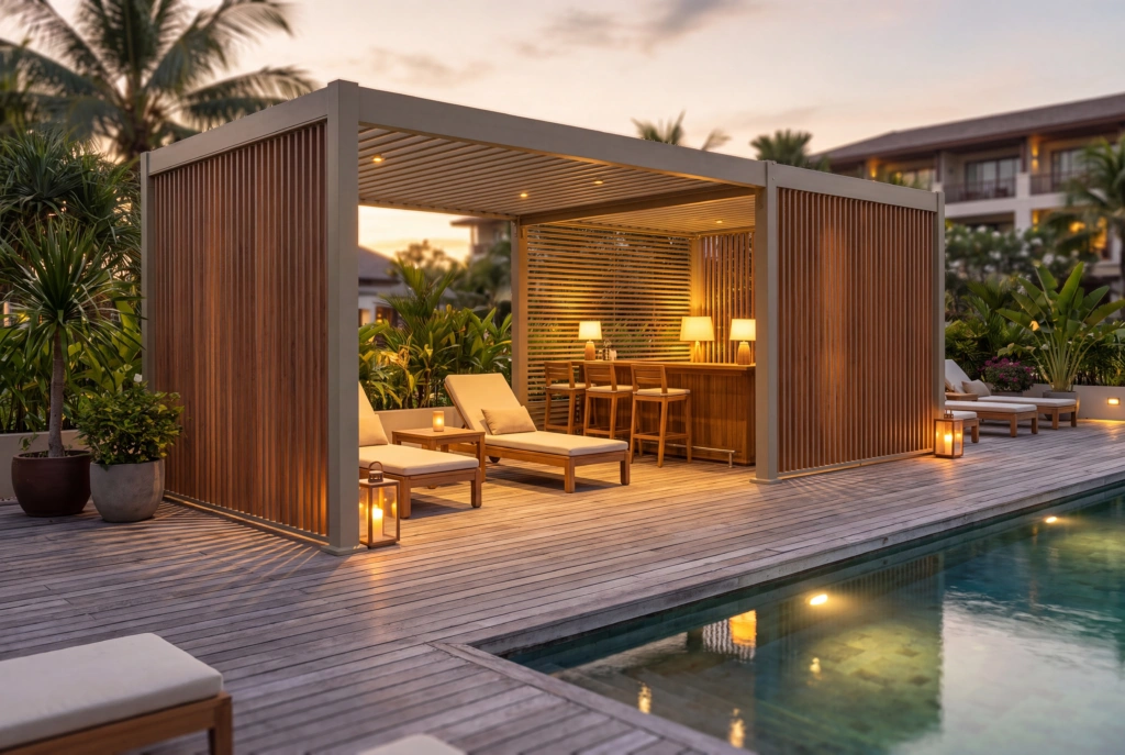 Pavilion Cabana 3X4X2.5 / 3X3X2 setting