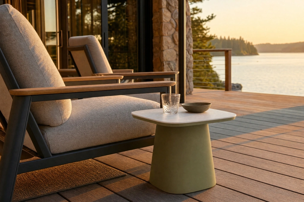 Maui End Table setting
