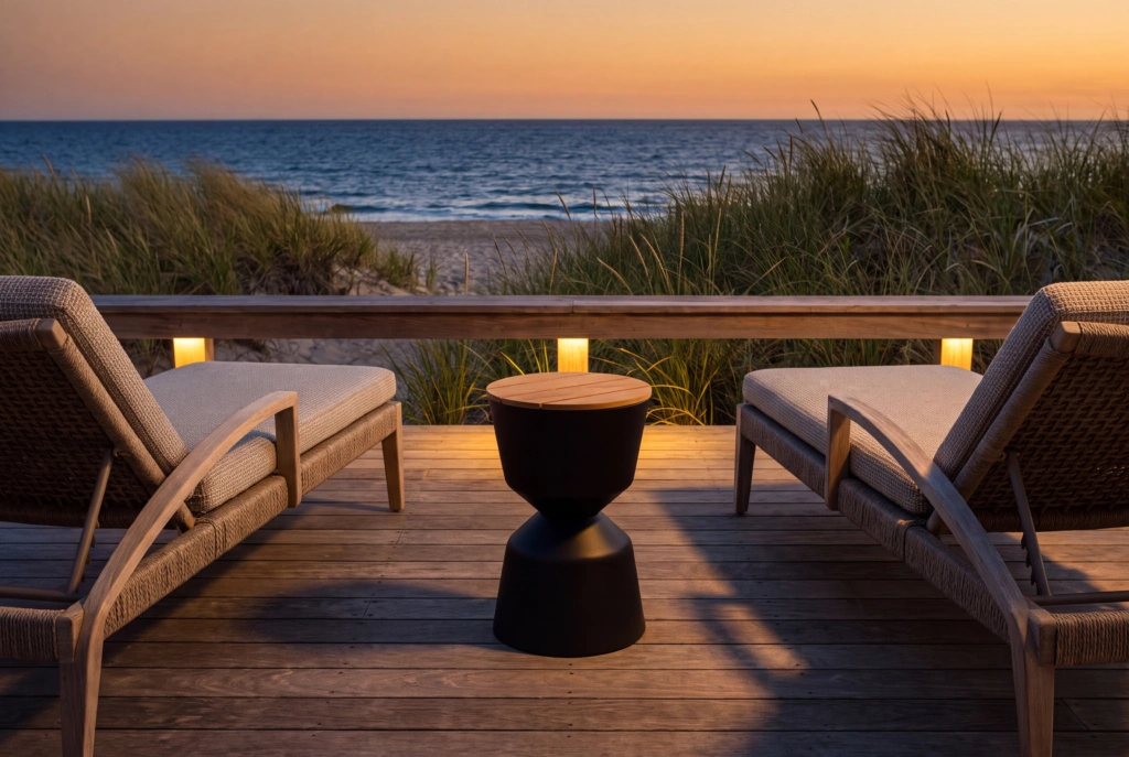 Balance Side Table Teak setting