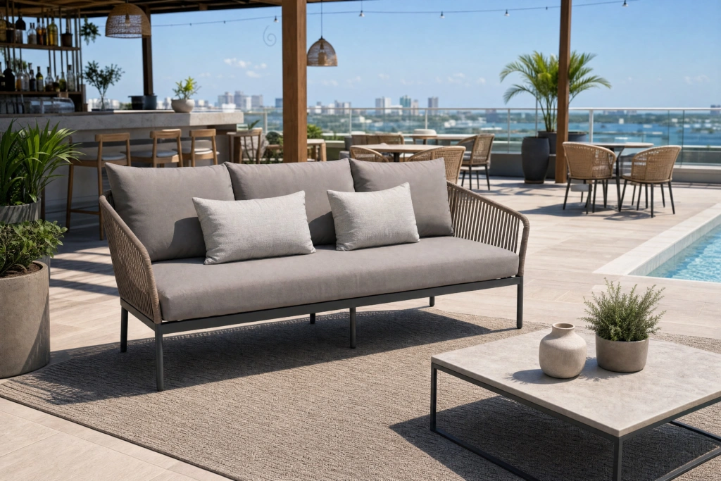 Captiva 3-Seat Sofa With Strap setting