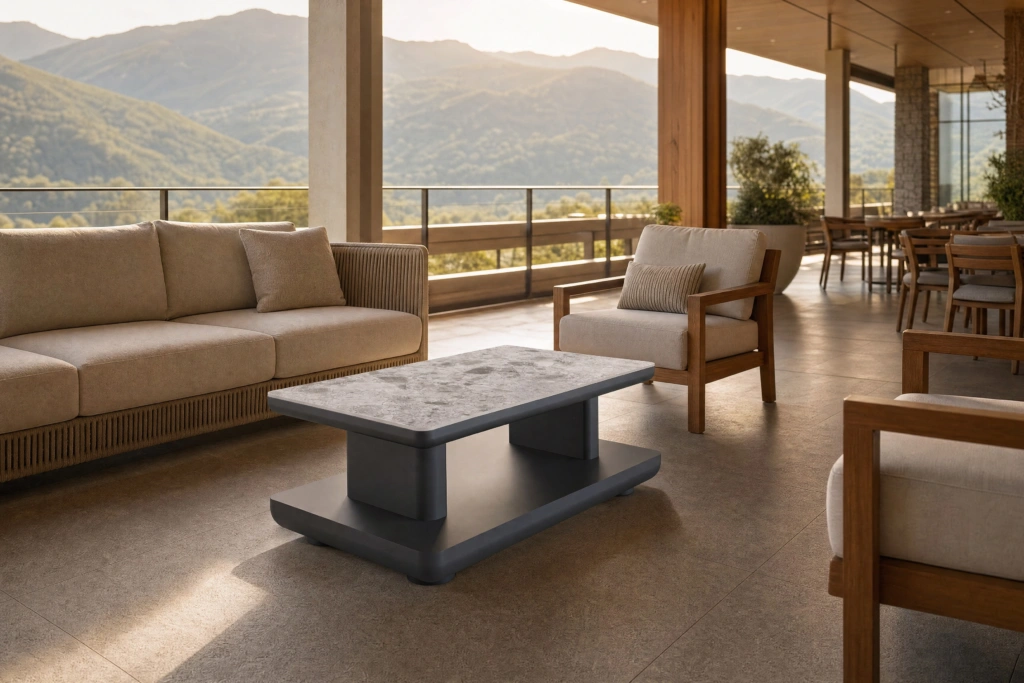 Block Coffee Table setting