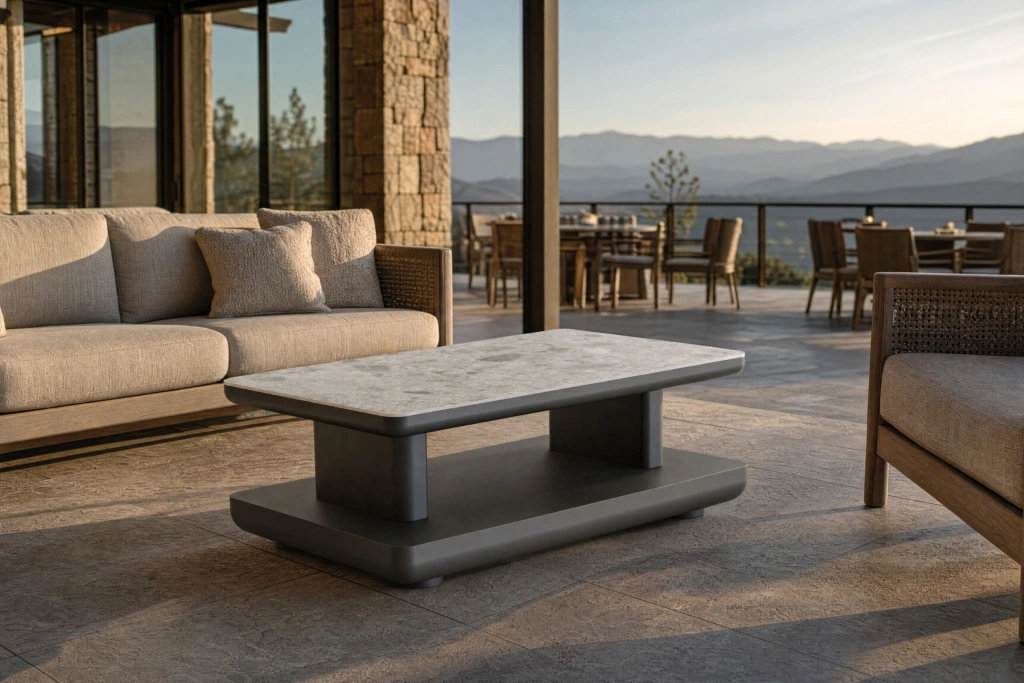 Block Coffee Table setting