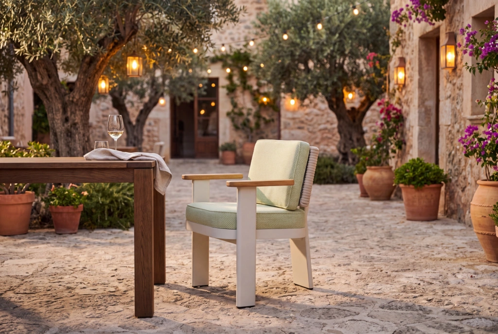 Block Dining Armchair setting