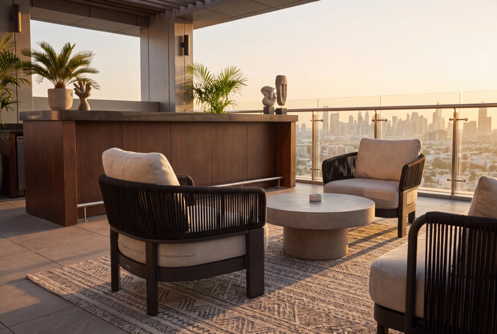 Cayenne Lounge Armchair setting