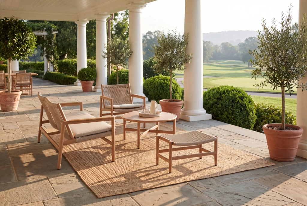 String Footstool setting