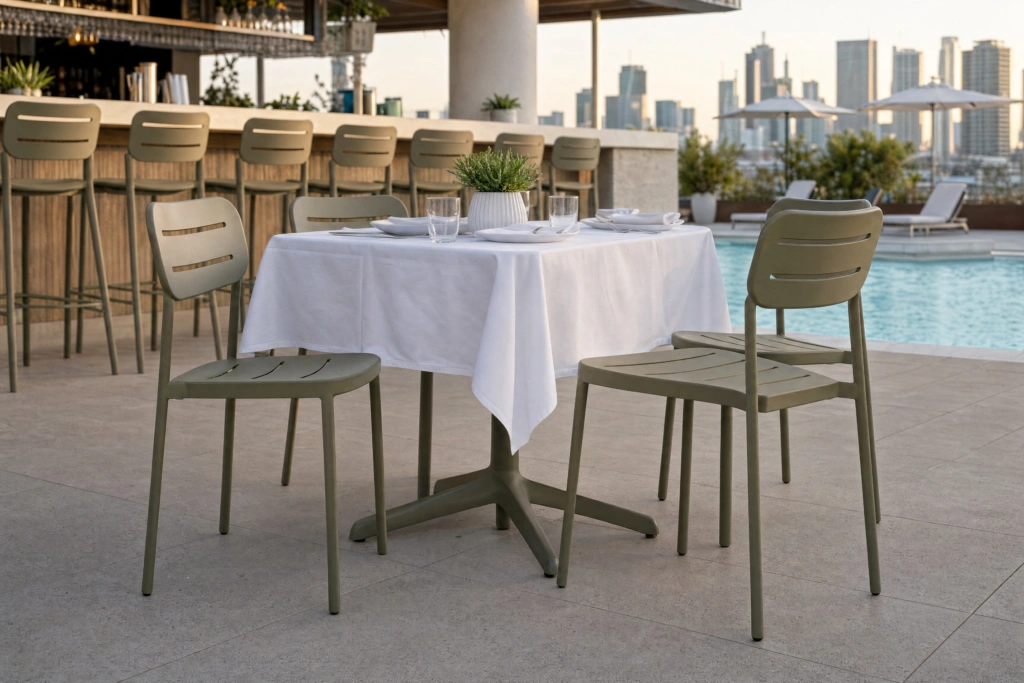 Oval Dining Chair – Slotted setting