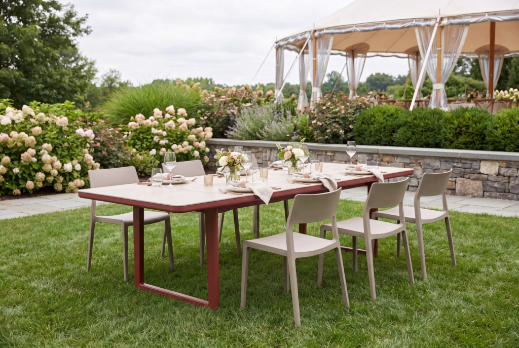 String Dining Table – Ceramic setting