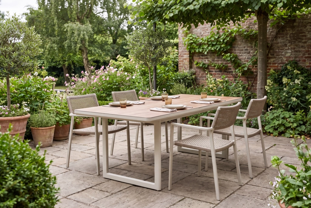 String Dining Table – Ceramic setting