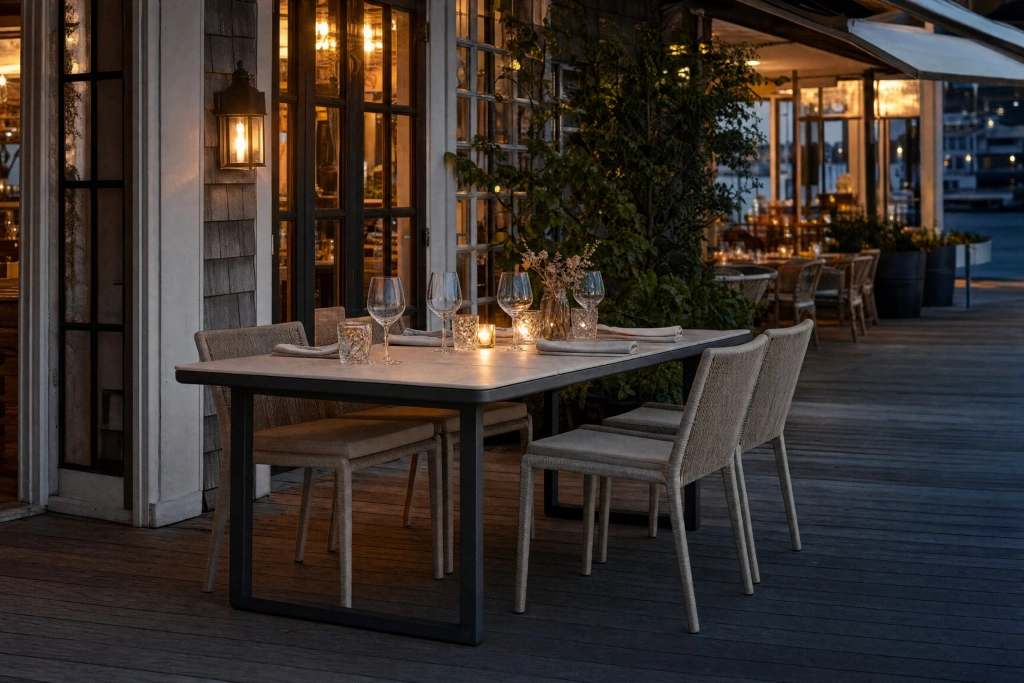 String Dining Table – Ceramic setting
