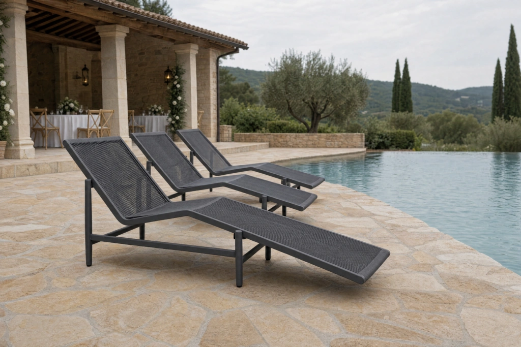 String Sunlounger setting