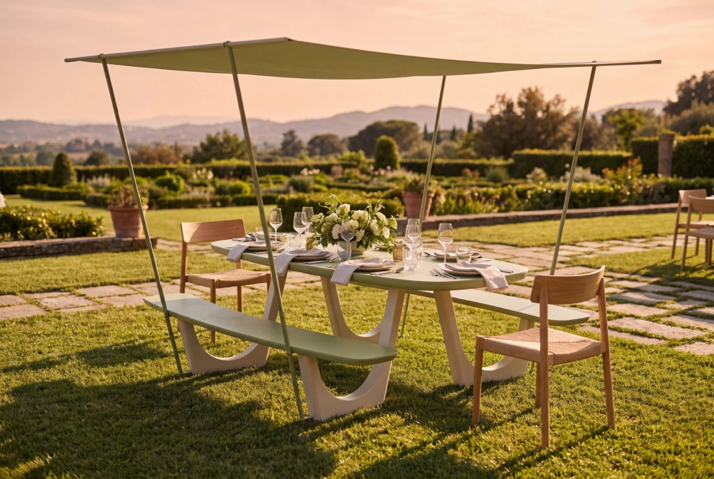 Clogs Picnic Table setting