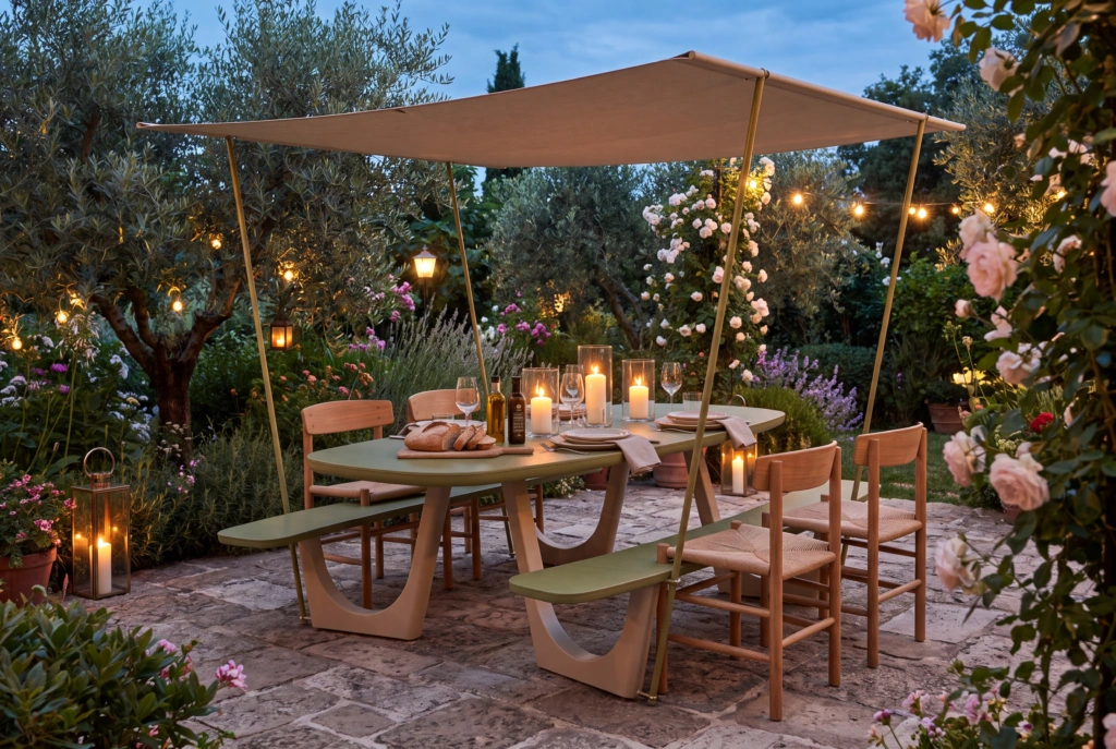 Clogs Picnic Table setting