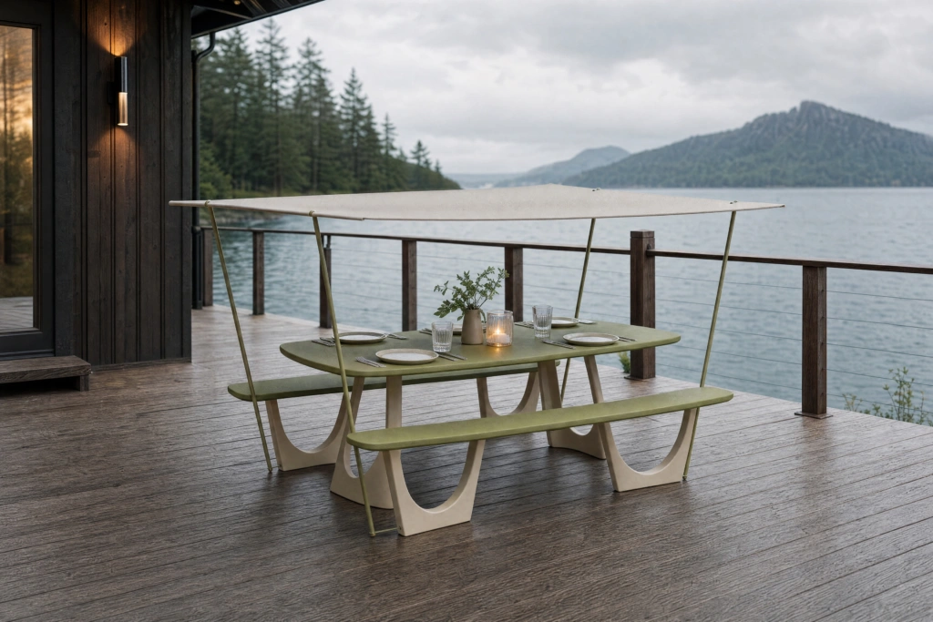 Clogs Picnic Table setting