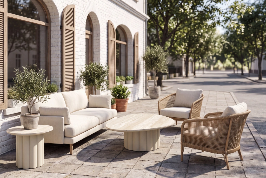 Lotus Nesting Coffee Table Large setting