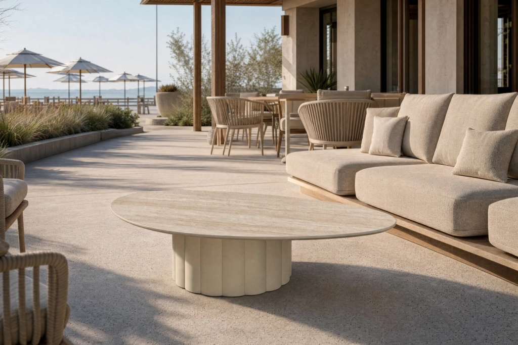 Lotus Nesting Coffee Table Large setting