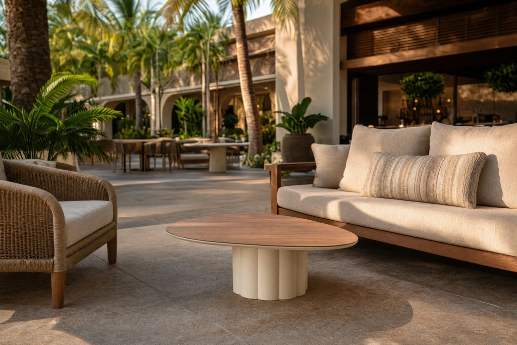 Lotus Nesting Coffee Table Small setting
