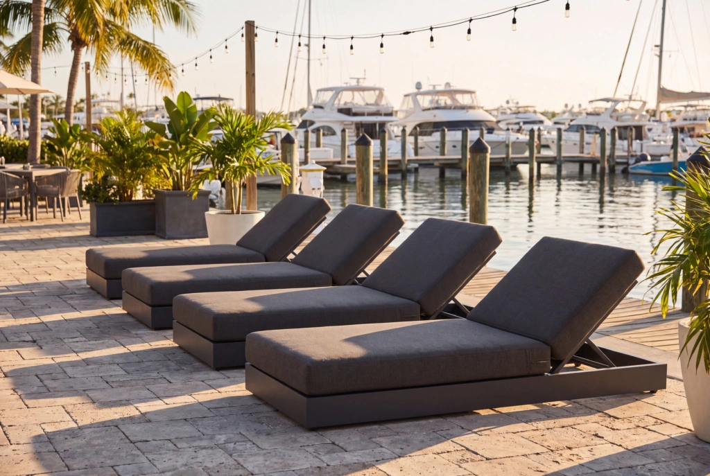 Palm Beach Sunlounger with Platform setting