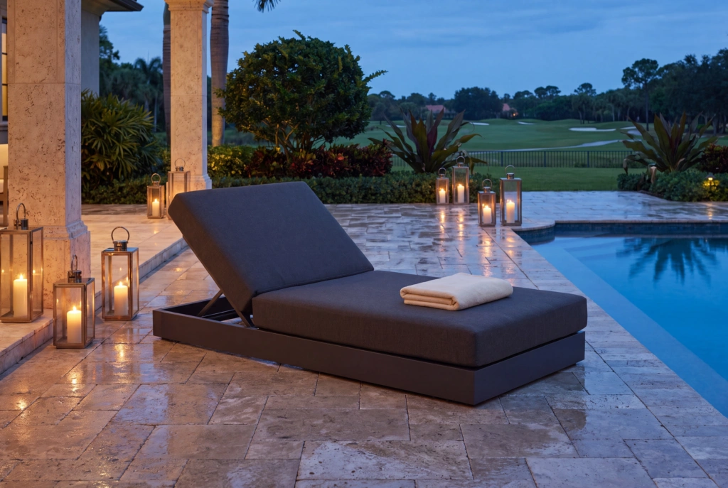 Palm Beach Sunlounger with Platform setting