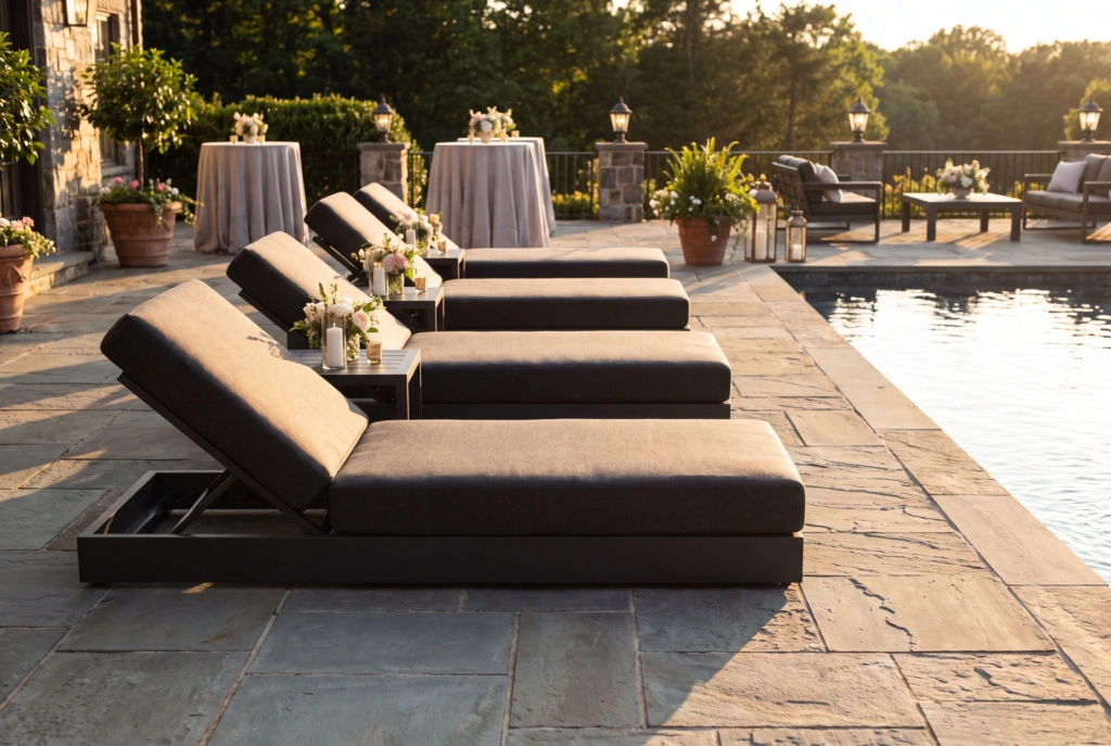 Palm Beach Sunlounger with Platform setting